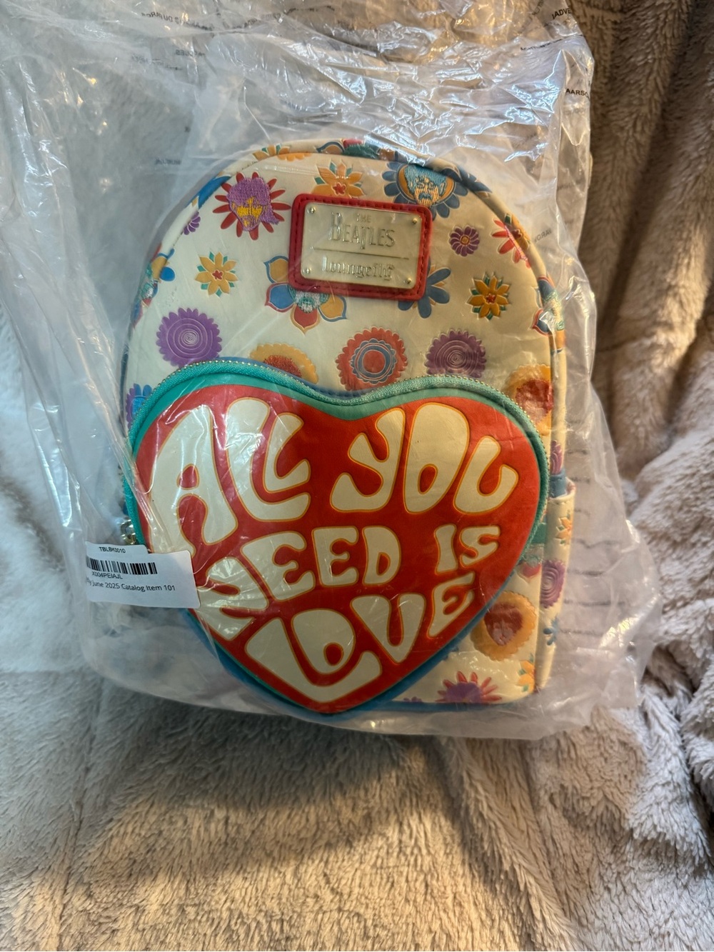 The Beatles Kids 'All You Need Is Love' Heart Mini Backpack - Multicolor